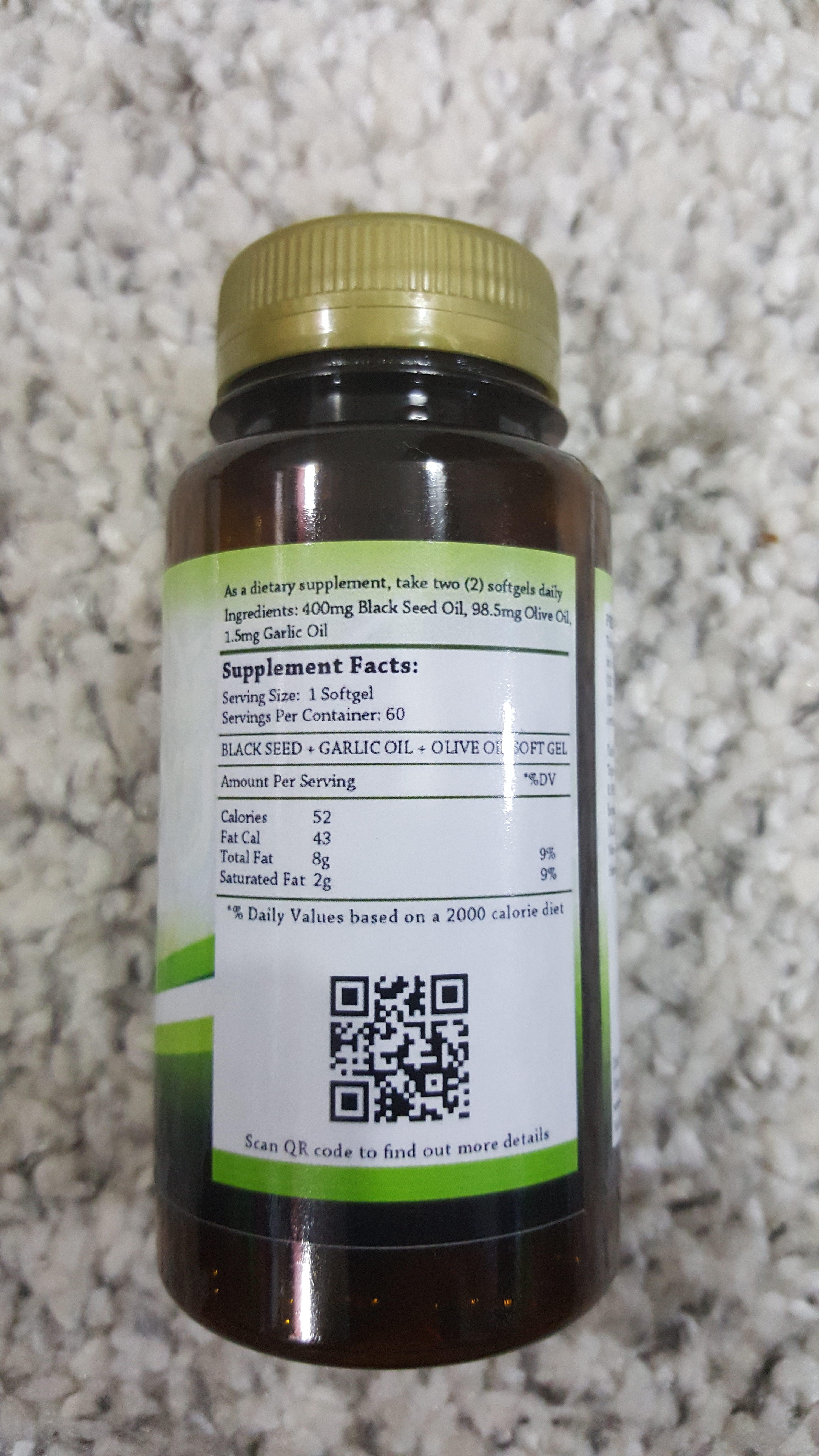 Halal Premium Turkish Black Seed Oil with Olive Oil and Garlic Oil 60 ...